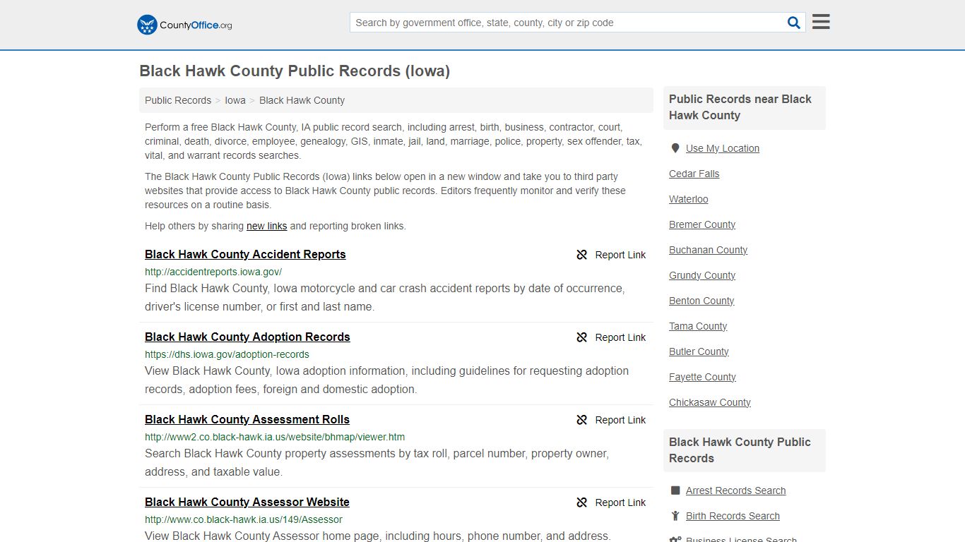 Black Hawk County Public Records (Iowa) - County Office