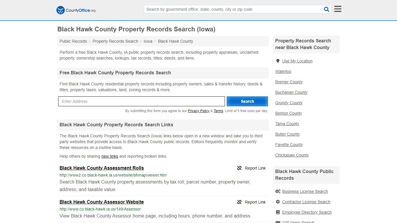 Black Hawk County Property Records Search (Iowa) - County Office